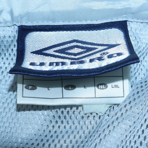 Umbro Men's White Hooded Windbreaker Jacket Size L