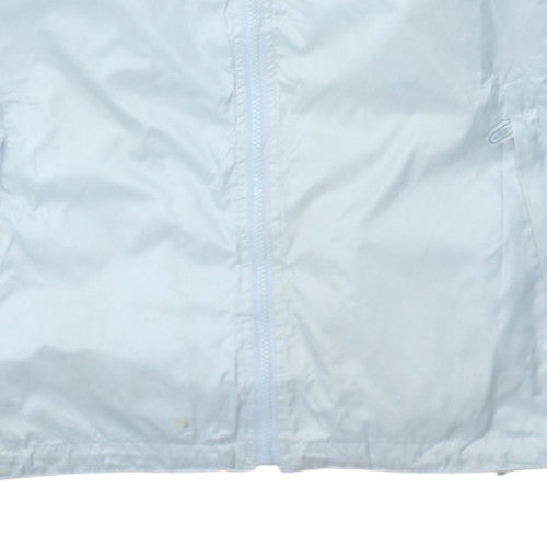 Umbro Men's White Hooded Windbreaker Jacket Size L