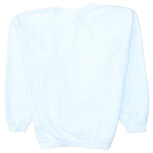Adidas Women's White Crew Neck Pullover Sweatshirt Size 10 Cotton Blend