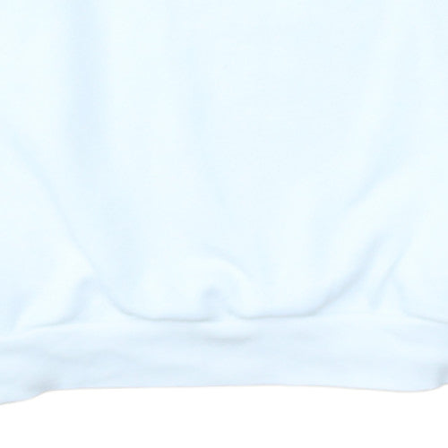 Adidas Women's White Crew Neck Pullover Sweatshirt Size 10 Cotton Blend