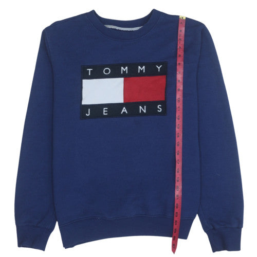 Tommy Jeans Men's Blue Crew Neck Logo Sweatshirt XL Pullover
