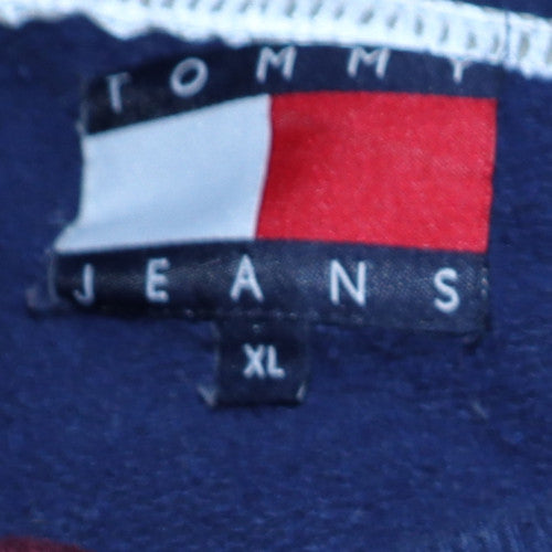 Tommy Jeans Men's Blue Crew Neck Logo Sweatshirt XL Pullover
