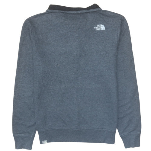 The North Face Men's Grey 1/4 Zip Collared Sweatshirt Size M