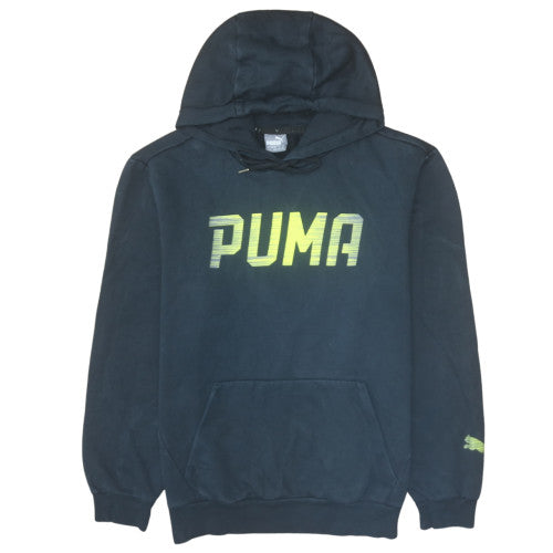Puma Men's Black M Pullover Hoodie with Logo Print