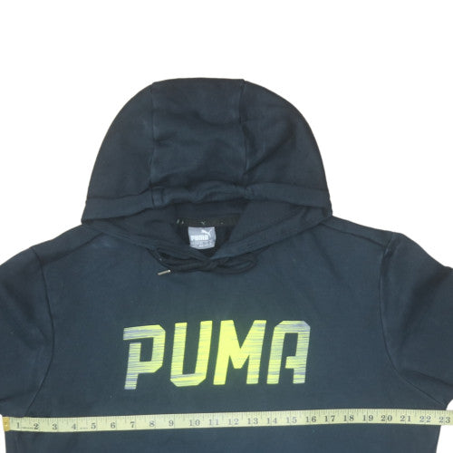 Puma Men's Black M Pullover Hoodie with Logo Print