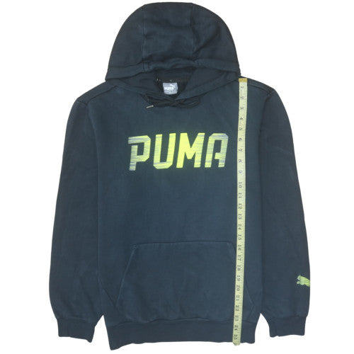 Puma Men's Black M Pullover Hoodie with Logo Print
