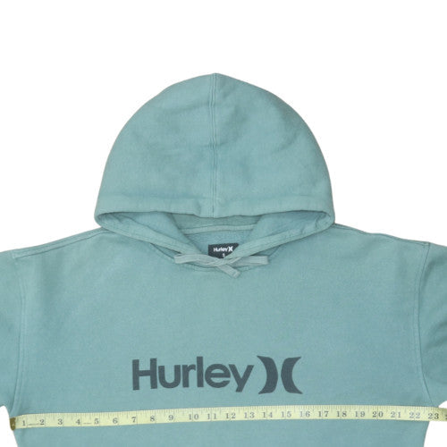 Hurley Men’s Green Pullover Hoodie Small Fleece Logo Sweatshirt