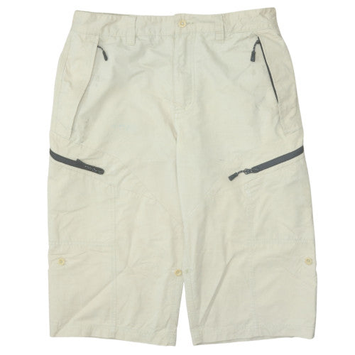 Timberland Men's Beige Cargo Shorts Size 32 Regular Fit Lightweight Outdoor