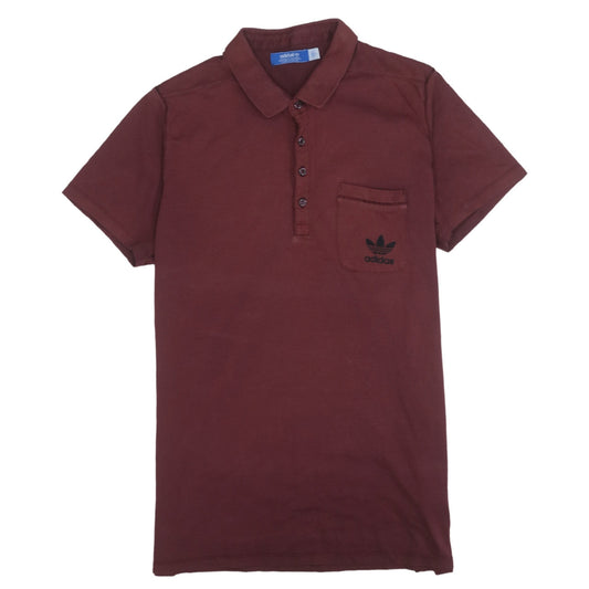 Adidas Men’s Brown Cotton Short Sleeve Polo Shirt Size L