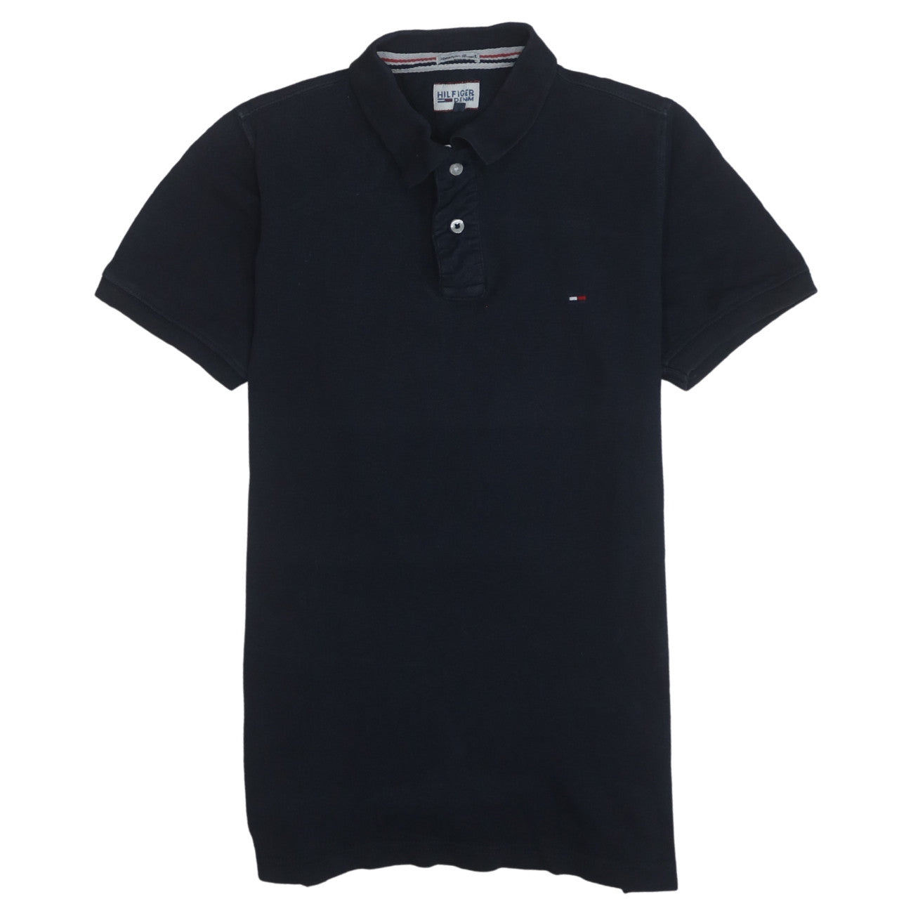 Tommy Hilfiger Denim Men's Black Cotton Polo Shirt M