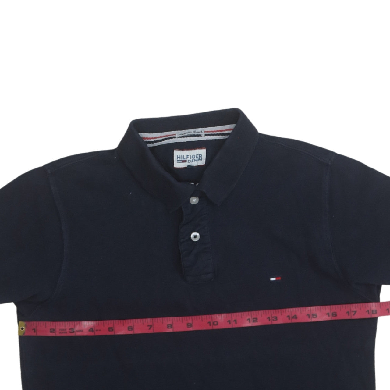 Tommy Hilfiger Denim Men's Black Cotton Polo Shirt M