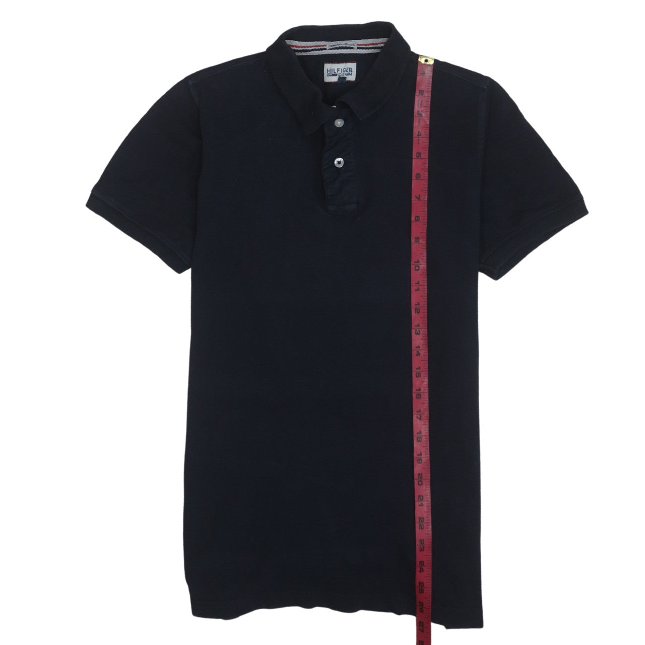 Tommy Hilfiger Denim Men's Black Cotton Polo Shirt M