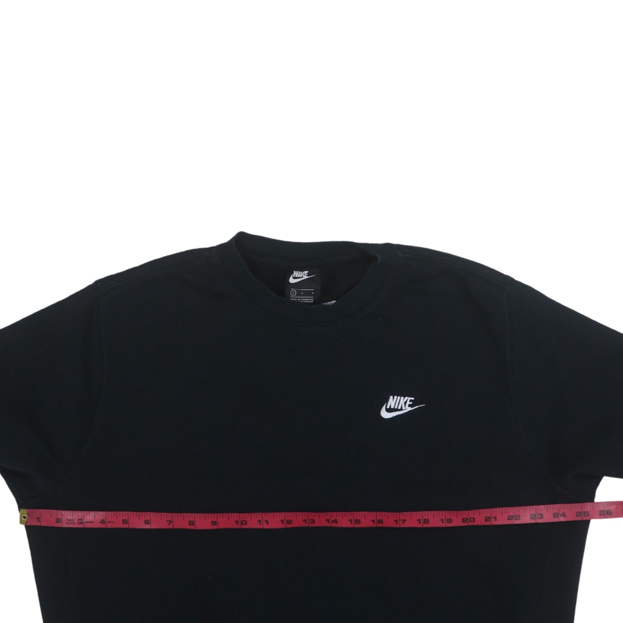 Nike Men Black Crew Neck Pullover Sweatshirt L Regular Fit