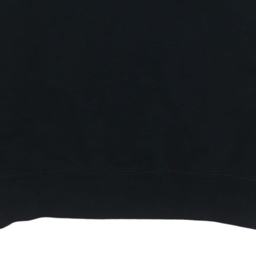 Nike Men Black Crew Neck Pullover Sweatshirt L Regular Fit