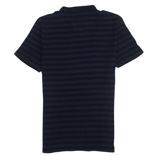 G-Star Raw Men's Blue Striped Slim Fit Cotton T-Shirt M