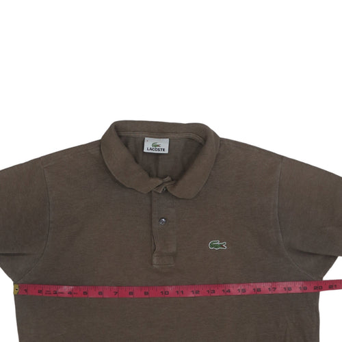 Lacoste Men's Brown Classic Cotton Short Sleeve Polo Shirt Size L