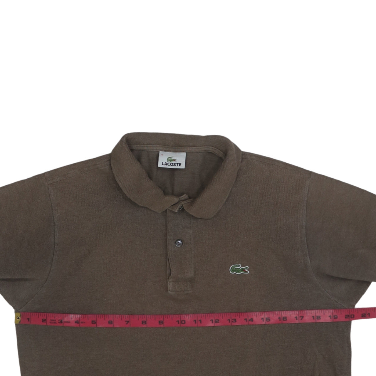Lacoste Men's Brown Classic Cotton Short Sleeve Polo Shirt Size L