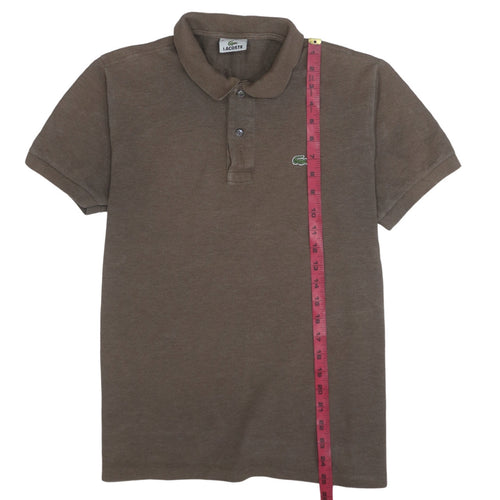 Lacoste Men's Brown Classic Cotton Short Sleeve Polo Shirt Size L