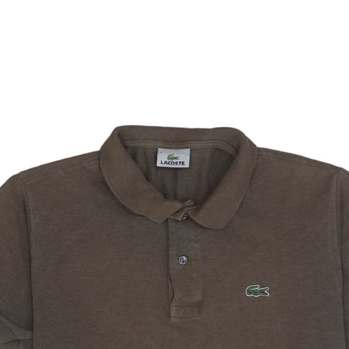 Lacoste Men's Brown Classic Cotton Short Sleeve Polo Shirt Size L