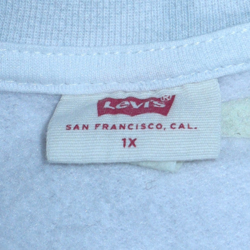 Levi's Womens Blue Tie Dye Pullover Sweatshirt Size XL Relaxed Fit
