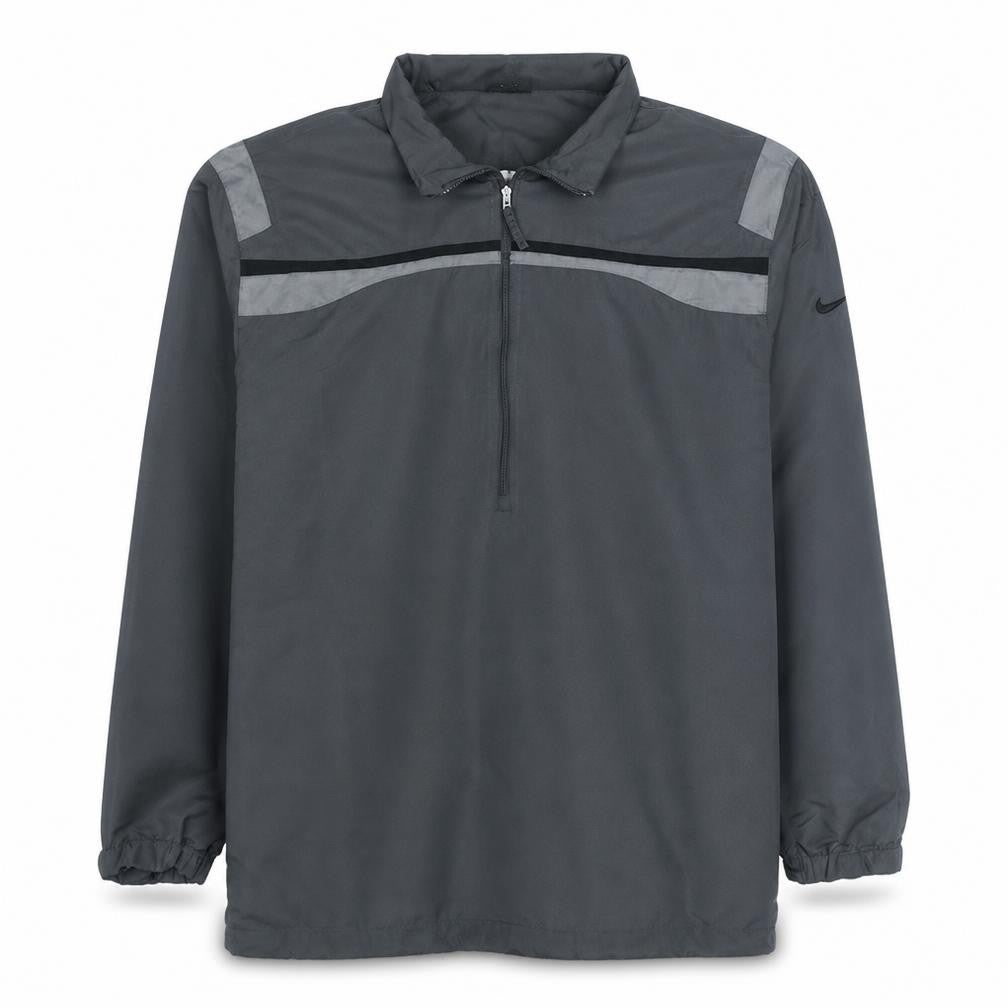 Front view of Nike Men's Grey XL 1/2 Zip Lightweight Golf Track Jacket