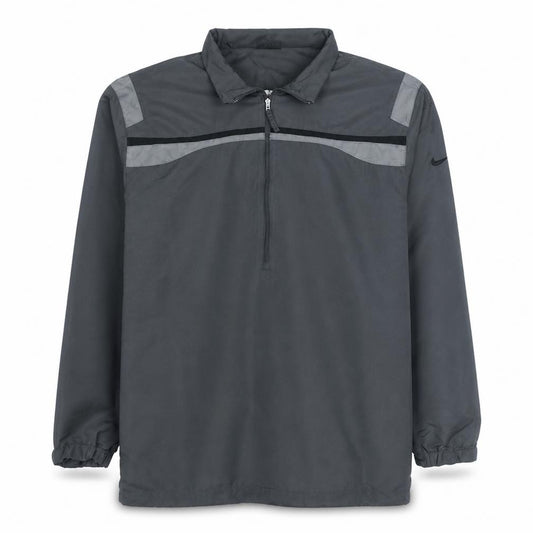 Front view of Nike Men's Grey XL 1/2 Zip Lightweight Golf Track Jacket