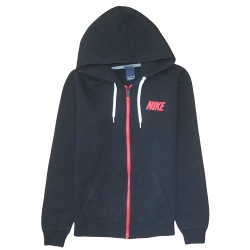 Nike Womens Black Full Zip Hoodie M Hooded Sweatshirt