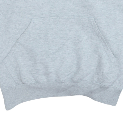 Champion Mens Grey Pullover Hoodie M Classic Logo Fleece Sweatshirt