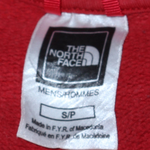 The North Face Men's Red Crew Neck Sweatshirt Size S Cotton Pullover