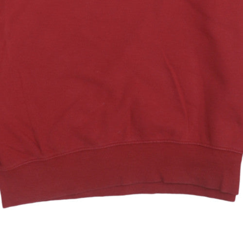 The North Face Men's Red Crew Neck Sweatshirt Size S Cotton Pullover