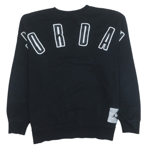 Jordan Mens Black Crew Neck Pullover Sweatshirt M Logo Fleece