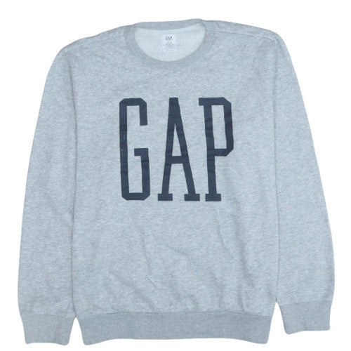 GAP Men's Grey Logo Pullover Sweatshirt Size L Regular Fit