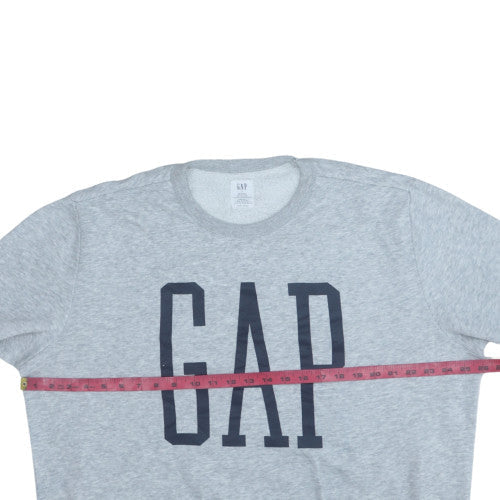 GAP Men's Grey Logo Pullover Sweatshirt Size L Regular Fit