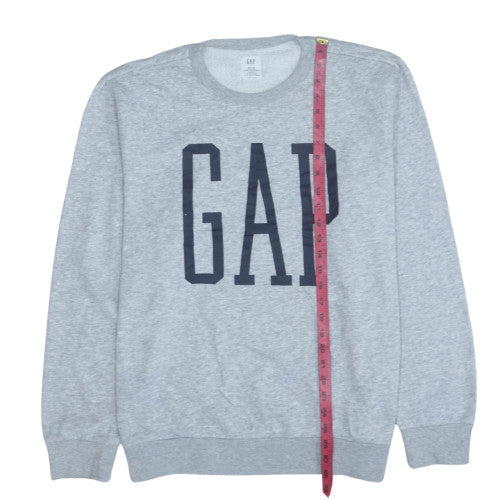 GAP Men's Grey Logo Pullover Sweatshirt Size L Regular Fit