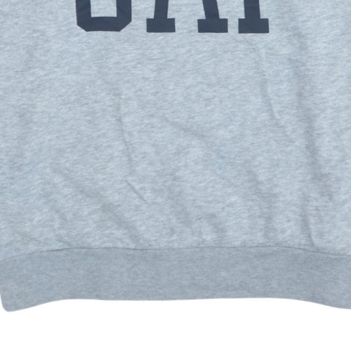 GAP Men's Grey Logo Pullover Sweatshirt Size L Regular Fit