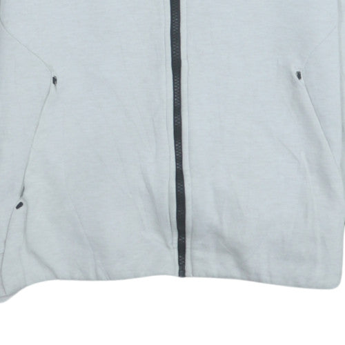 Nike Women's Grey Full Zip Hoodie Small Cotton Blend Sportswear