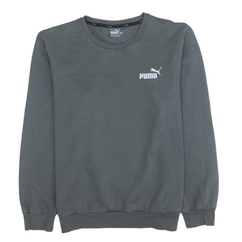 Puma Mens Grey Crew Neck Pullover Sweatshirt M Regular Fit
