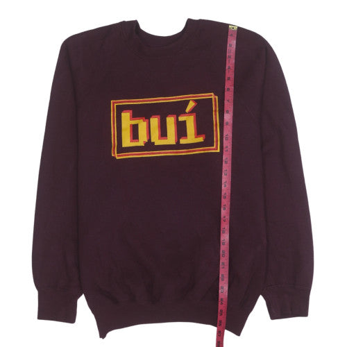 Russell Women Burgundy Crew Neck Pullover Sweatshirt M