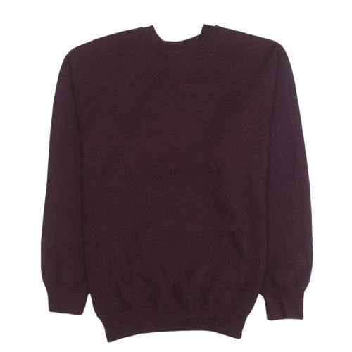 Russell Women Burgundy Crew Neck Pullover Sweatshirt M