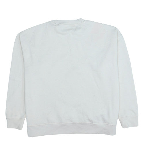 Primark Women White Embroidered Face Pullover Sweatshirt M