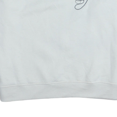 Primark Women White Embroidered Face Pullover Sweatshirt M