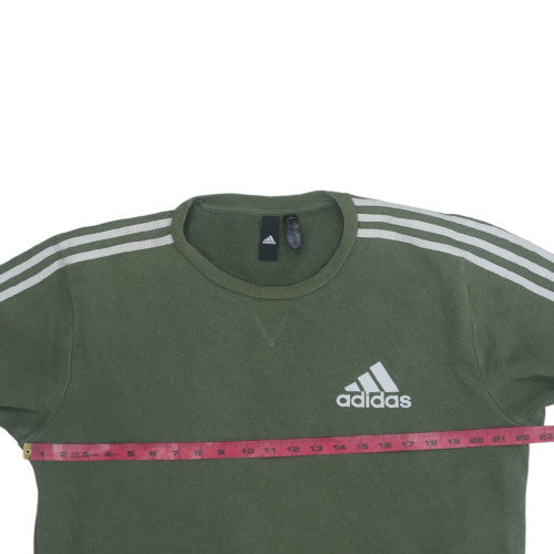 Adidas Men’s Green Crew Neck Pullover Sweatshirt Size M