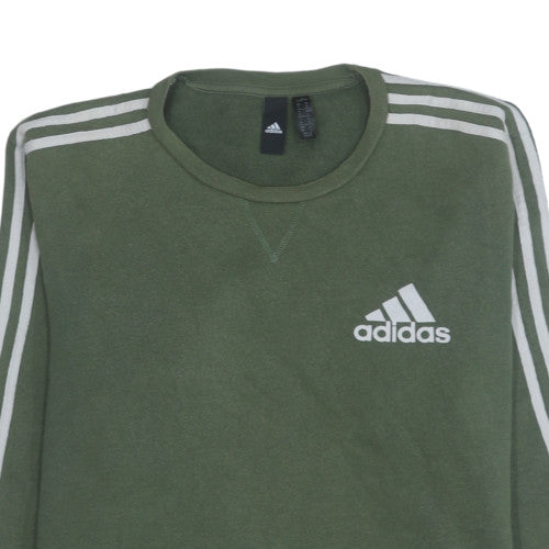 Adidas Men’s Green Crew Neck Pullover Sweatshirt Size M