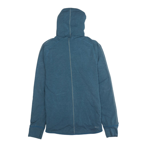 Nike Men's Blue Dri-Fit Full Zip Hoodie Size L Lightweight Sportswear