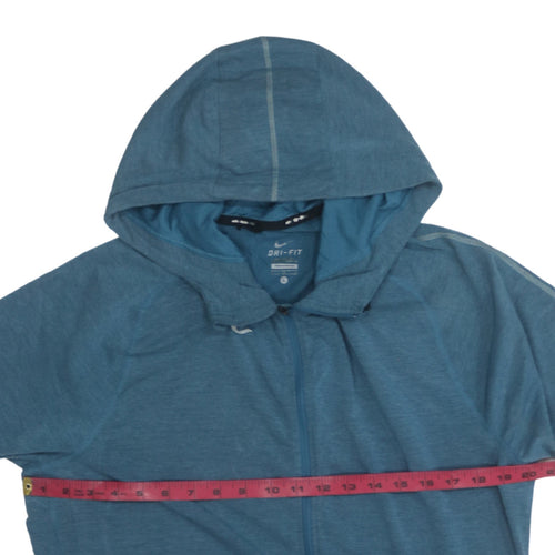 Nike Men's Blue Dri-Fit Full Zip Hoodie Size L Lightweight Sportswear