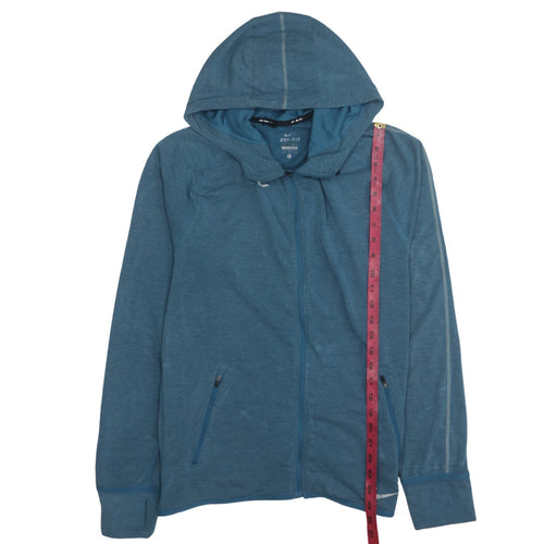 Nike Men's Blue Dri-Fit Full Zip Hoodie Size L Lightweight Sportswear