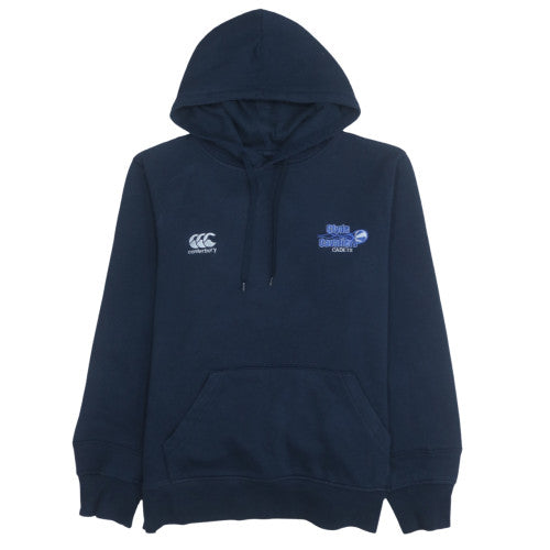 Canterbury Mens Blue Pullover Rugby Hoodie Size L Fleece Sweatshirt