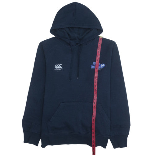 Canterbury Mens Blue Pullover Rugby Hoodie Size L Fleece Sweatshirt