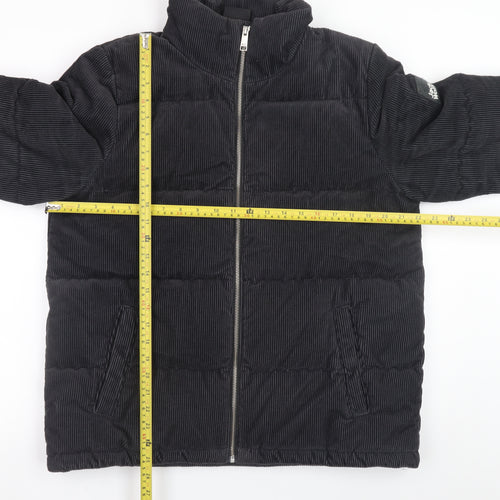 Jack Wolfskin Women Black Corduroy Puffer Jacket Size 10/12