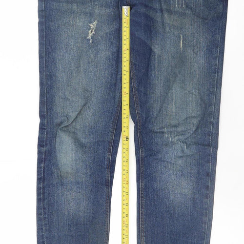 Next Men's Blue Straight Leg Denim Jeans 32W 33L Regular Fit